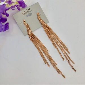 Lux Rose Gold Statement Earrings